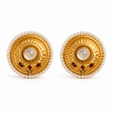 Classic Big Kundan Stud Earrings - Suramya Designs