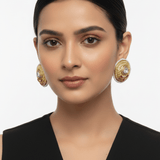 Classic Kundan Stud Earrings - Suramya