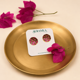 Classic Round Kundan Stud Earrings - Suramya Designs