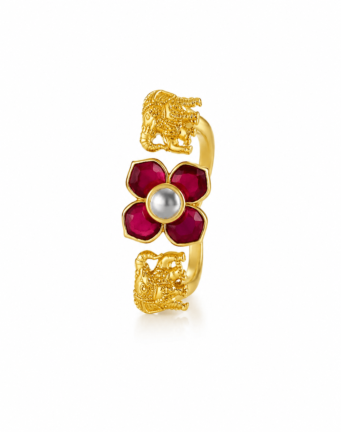 Crysta Gajra Kundan Ring - Suramya Designs