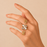 Crysta Gajra Kundan Ring - Suramya Designs