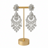 Diamond Long Chandelier Earrings - Suramya