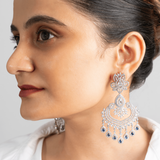 Diamond Long Chandelier Earrings - Suramya