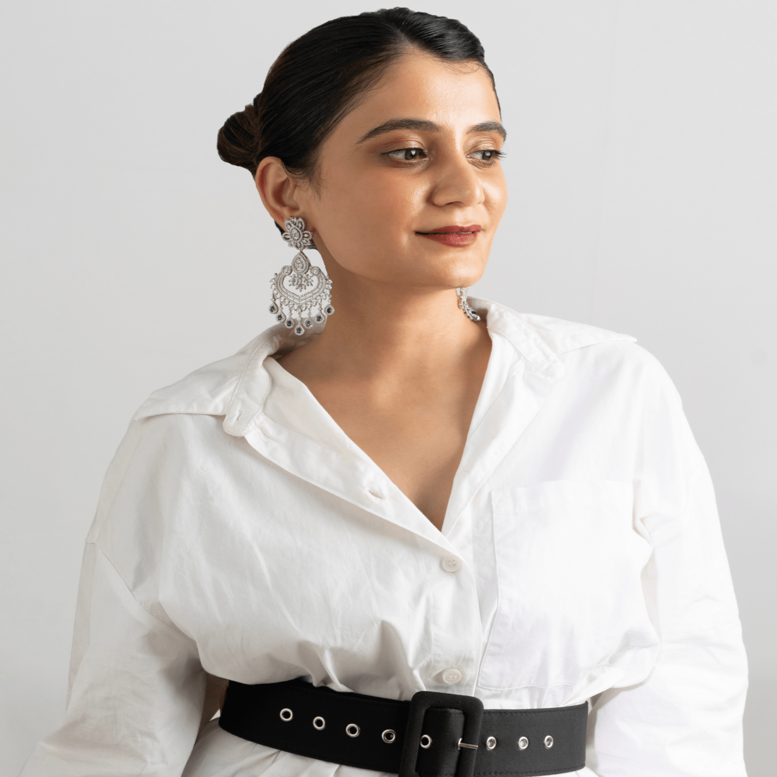 Diamond Long Chandelier Earrings - Suramya
