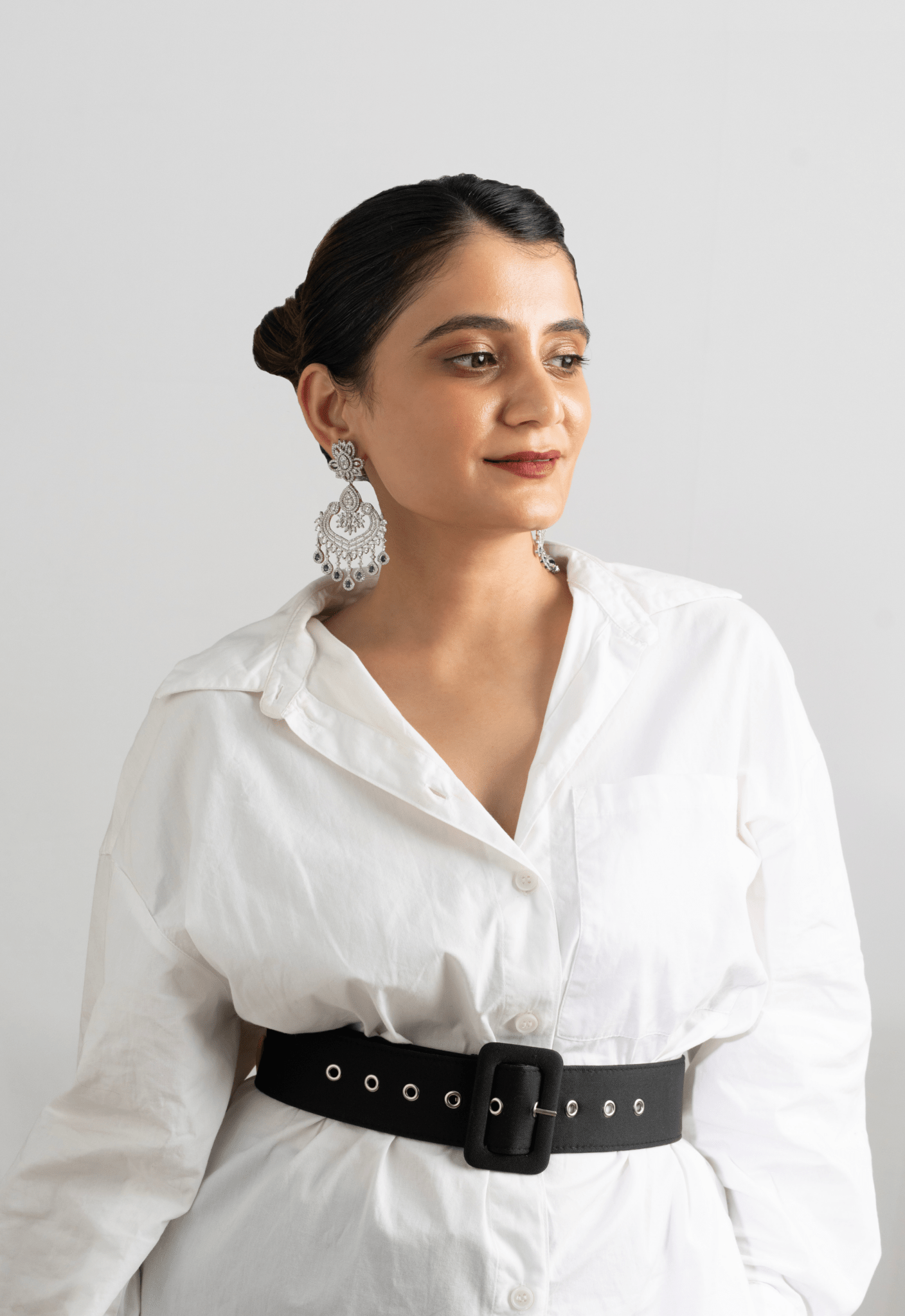 Diamond Long Chandelier Earrings - Suramya
