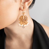 Embossed Floral Earrings - Suramya