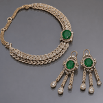 Emerald Allure Statement Set - Suramya