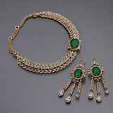 Emerald Allure Statement Set - Suramya Designs