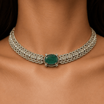 Emerald Allure Statement Set - Suramya