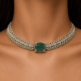 Emerald Allure Statement Set - Suramya
