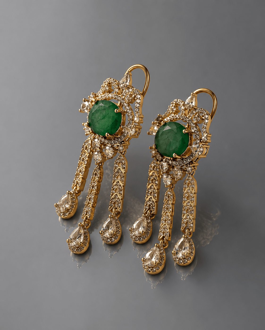 Emerald Allure Statement Set - Suramya