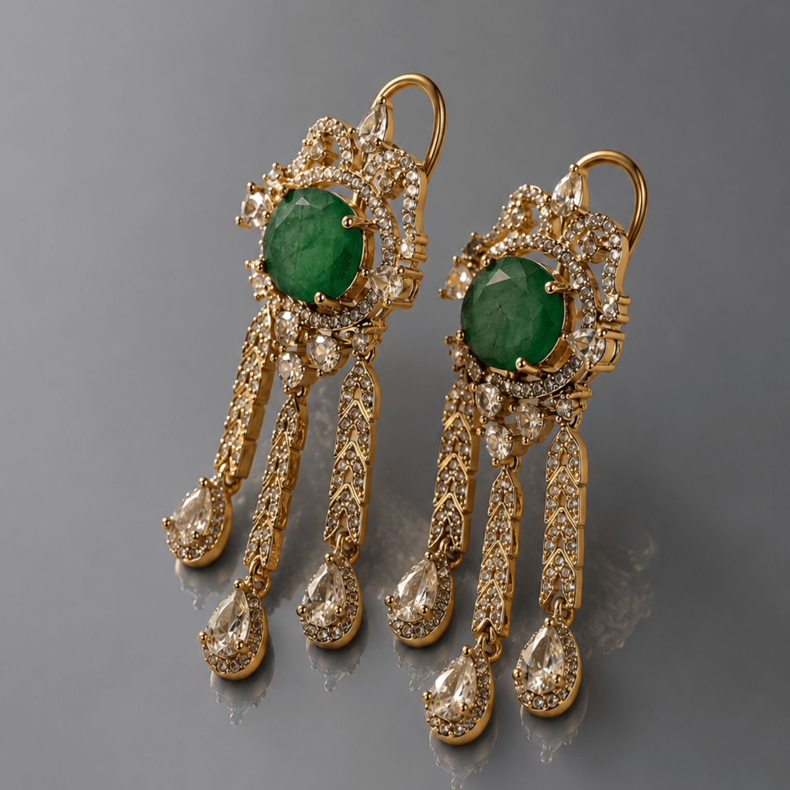 Emerald Allure Statement Set - Suramya