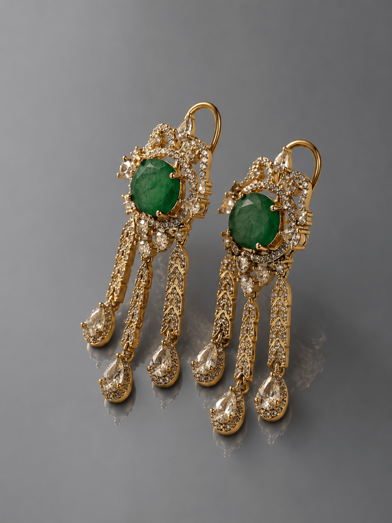 Emerald Allure Statement Set - Suramya