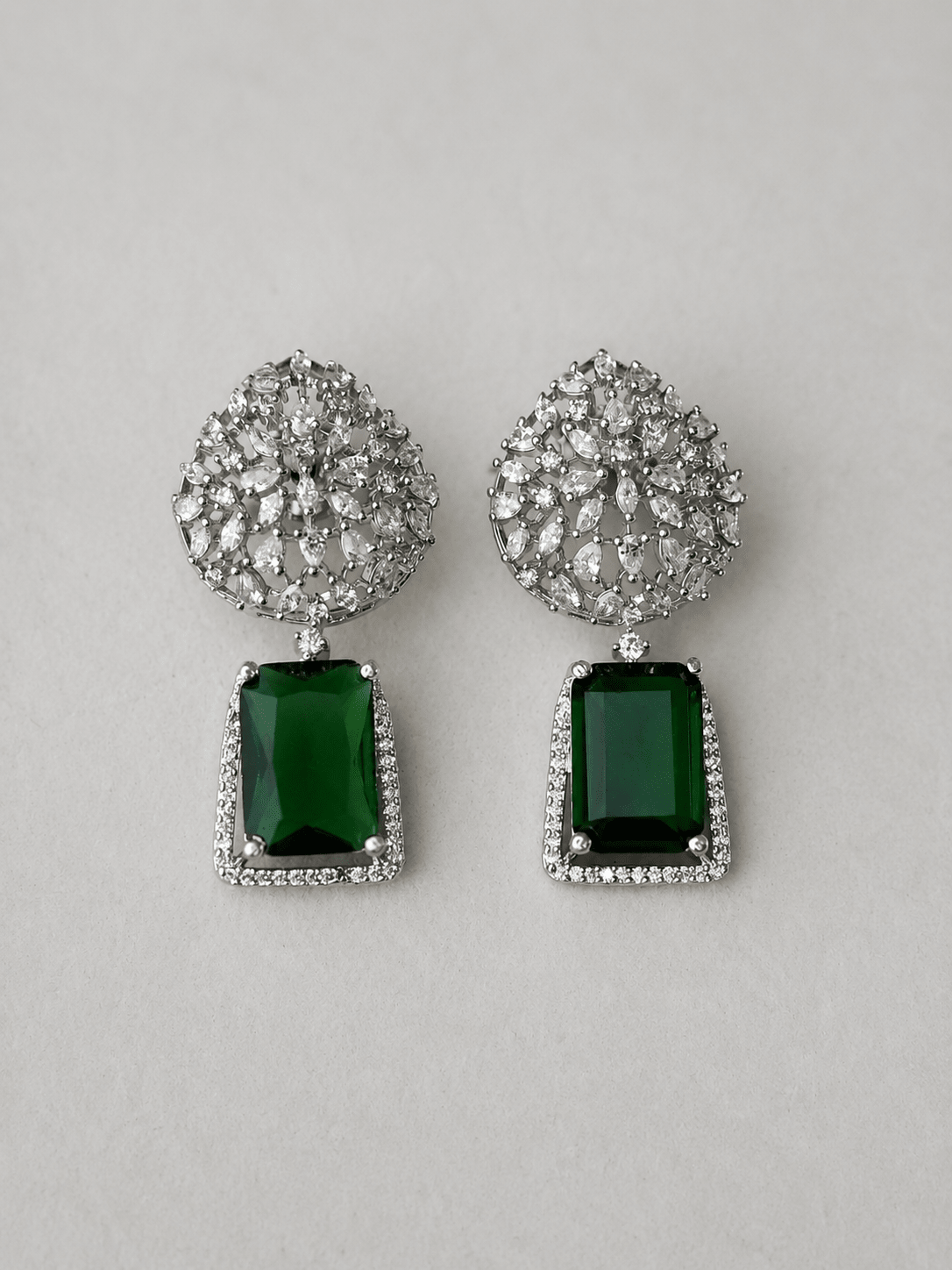 Emerald Diamond Rajsi Earrings - Suramya Designs