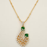 Emerald Grace Pendant Set - Suramya