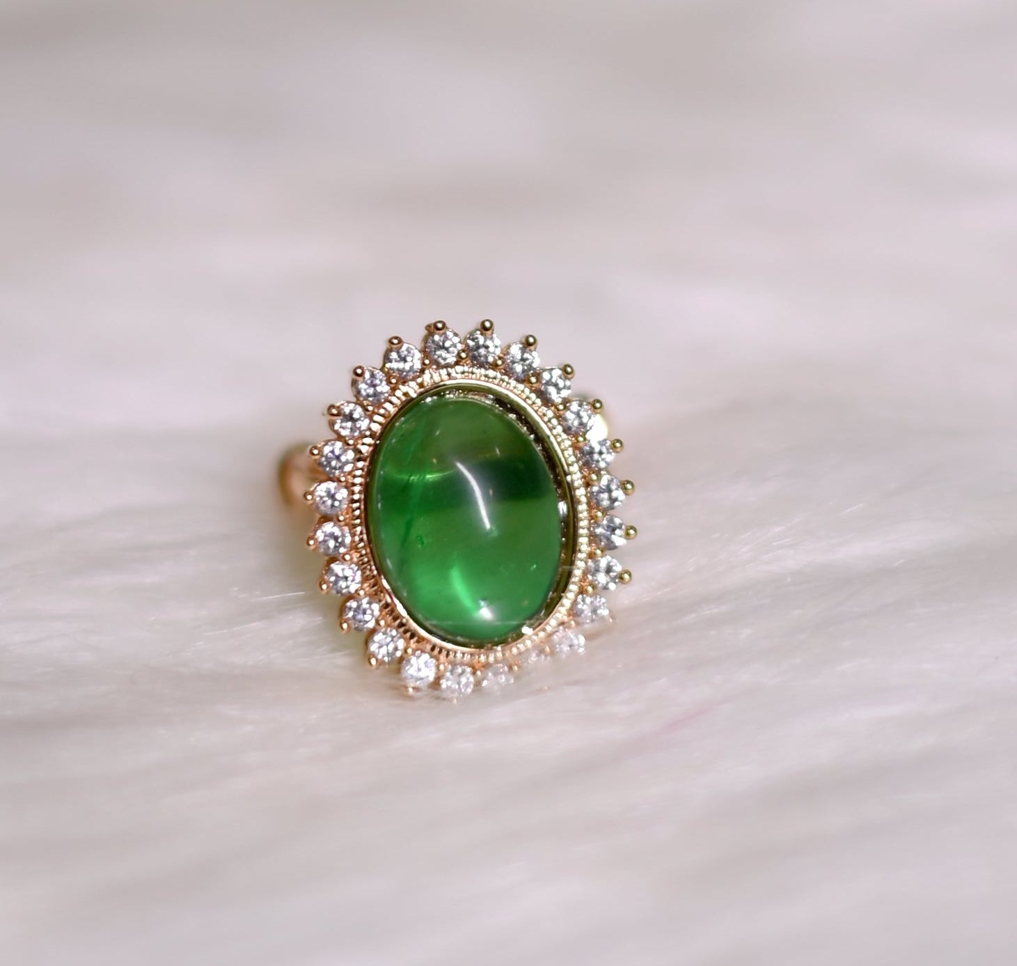 Emerald Moon Glow Ring - Suramya