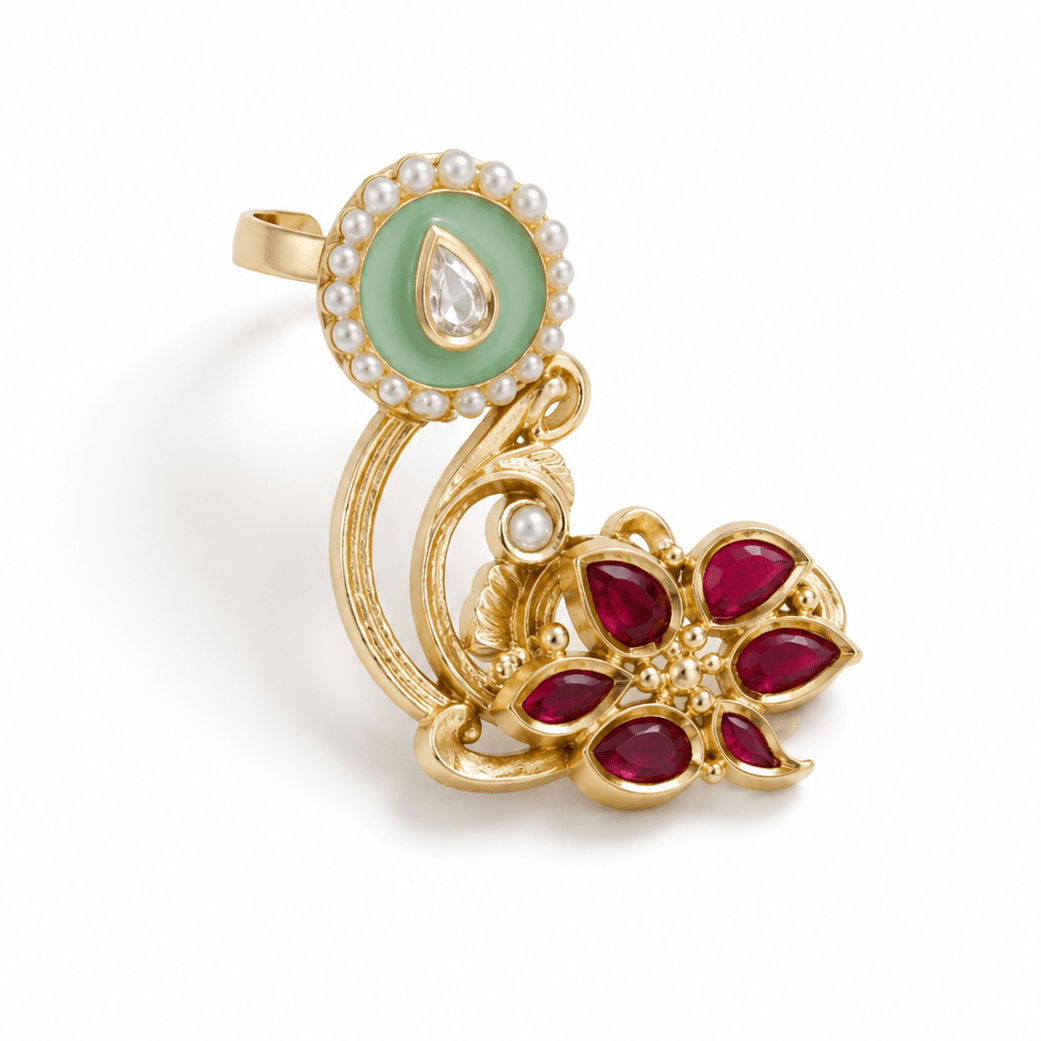 Floral Ear Cuff - Suramya Designs
