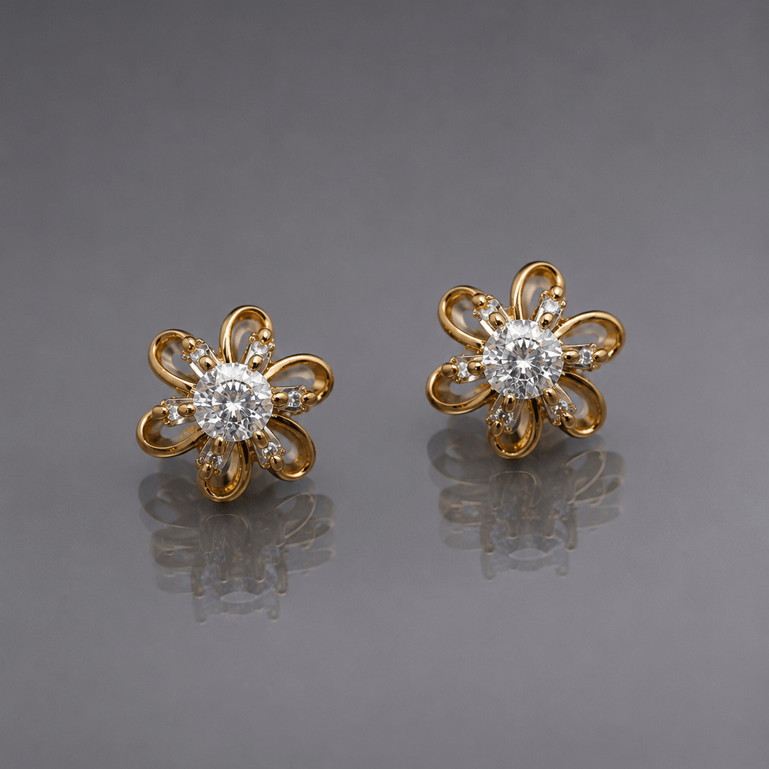 Floral Whisper Studs - Suramya Designs