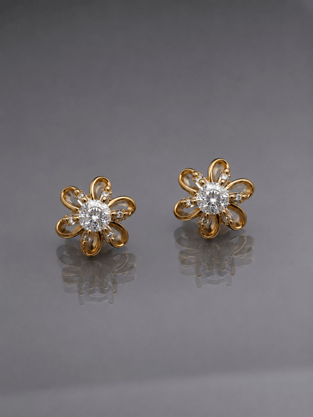 Floral Whisper Studs - Suramya Designs