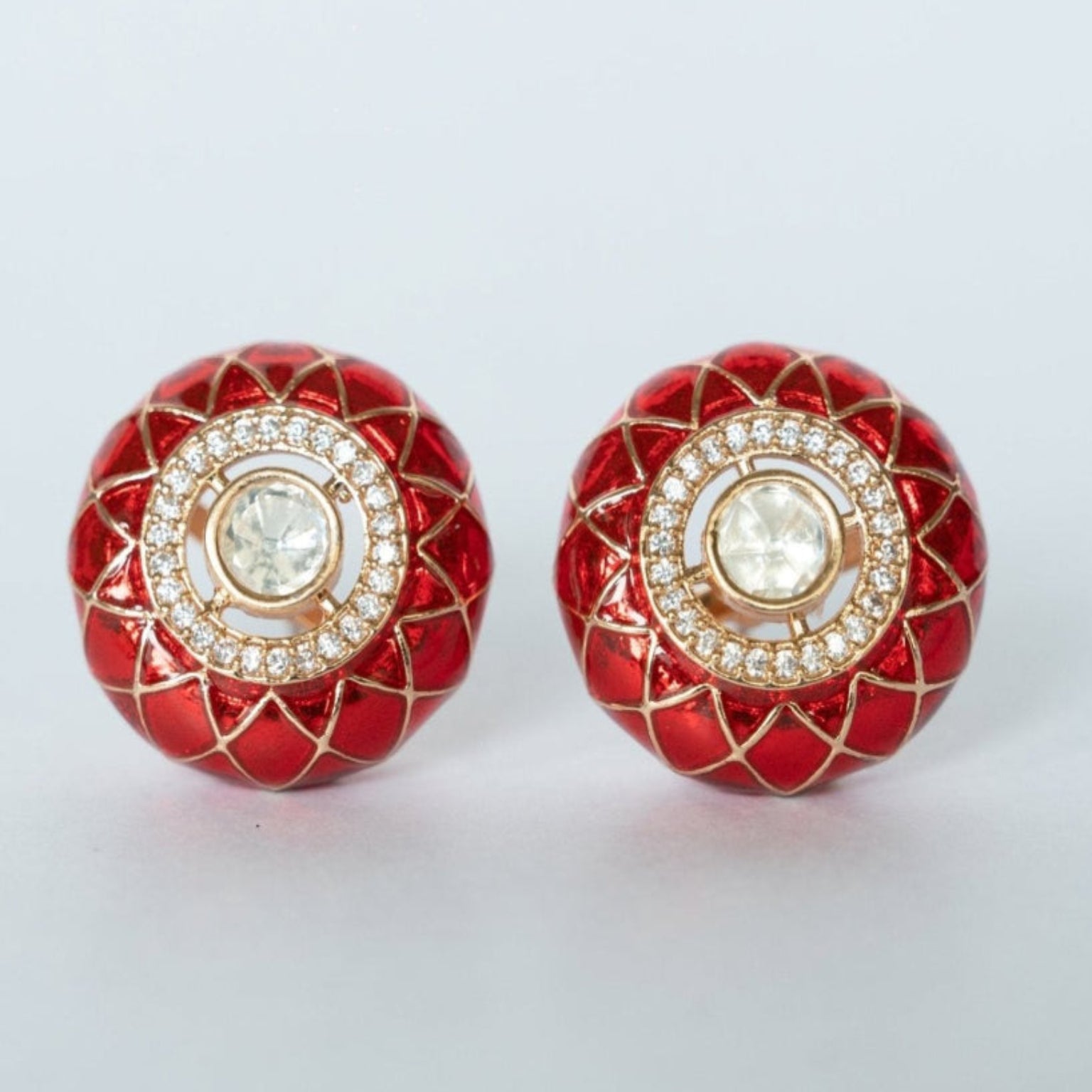Gulnaar Enamel Studs - Suramya