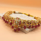 Heritage Ruby Kundan Hasli Choker Set - Suramya