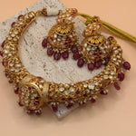Heritage Ruby Kundan Hasli Choker Set - Suramya