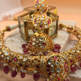 Heritage Ruby Kundan Hasli Choker Set - Suramya