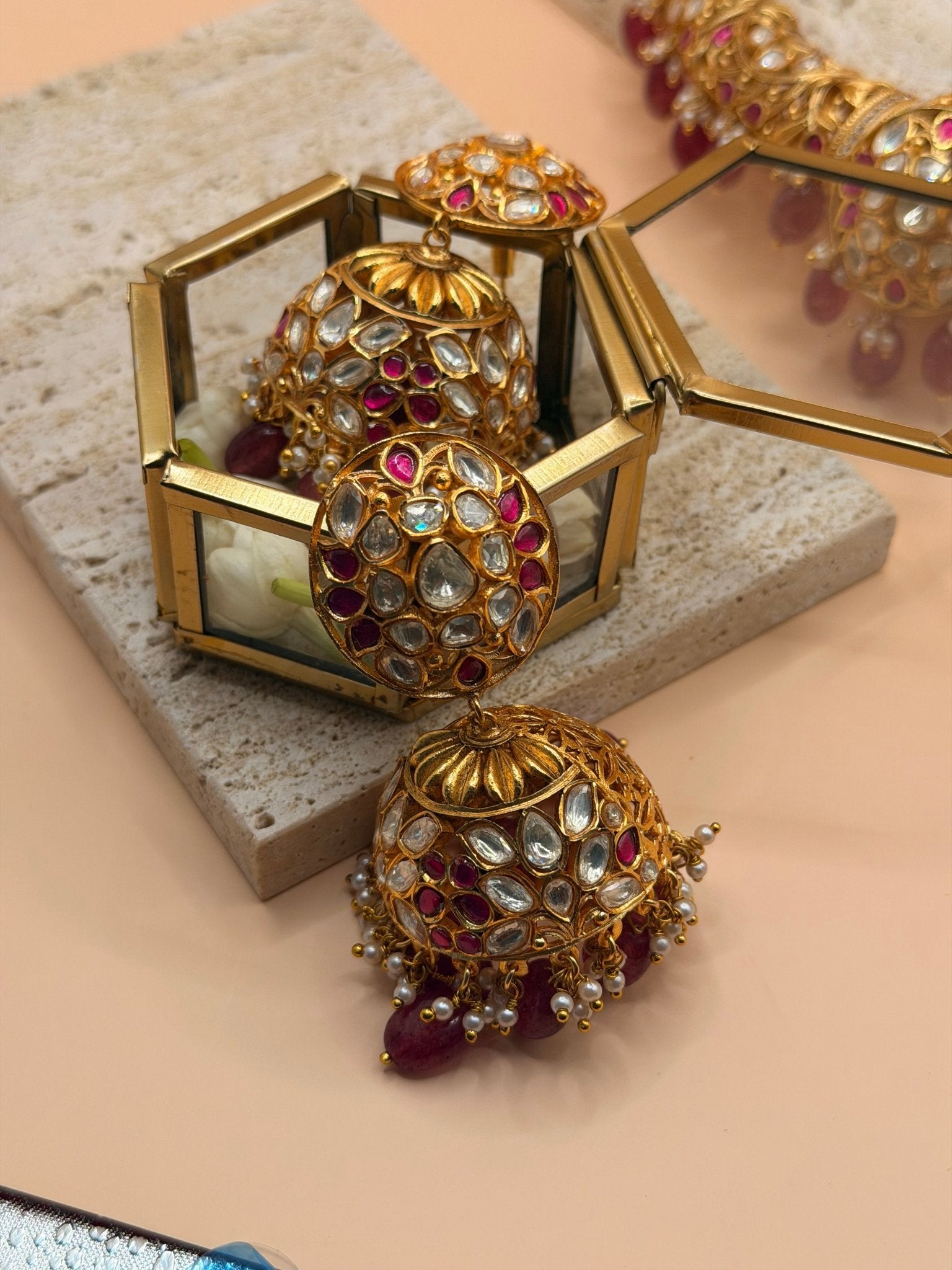 Heritage Ruby Kundan Hasli Choker Set - Suramya