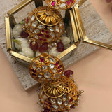 Heritage Ruby Kundan Hasli Choker Set - Suramya