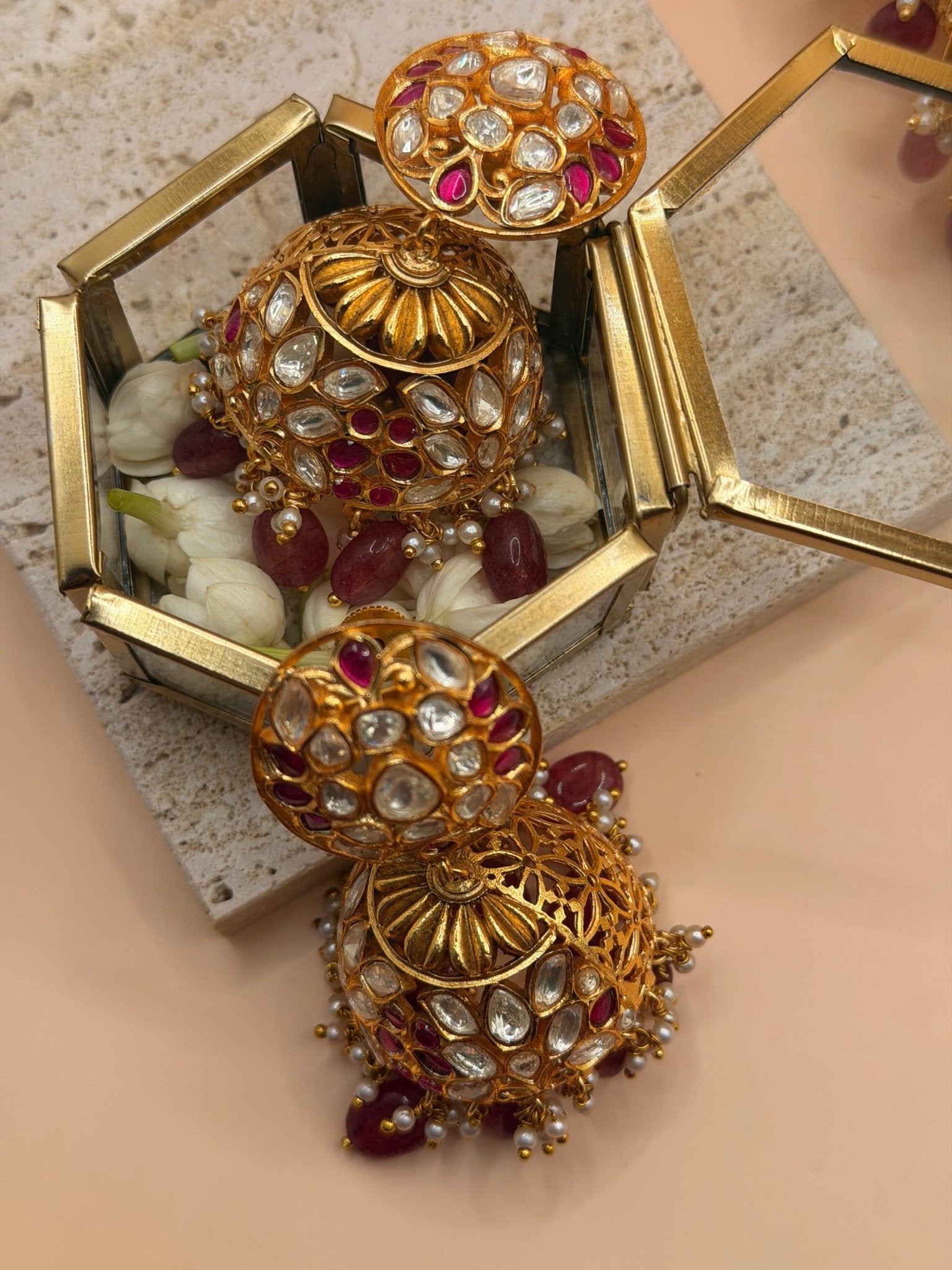 Heritage Ruby Kundan Hasli Choker Set - Suramya