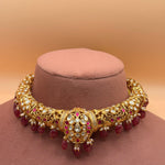 Heritage Ruby Kundan Hasli Choker Set - Suramya