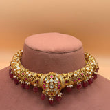 Heritage Ruby Kundan Hasli Choker Set - Suramya
