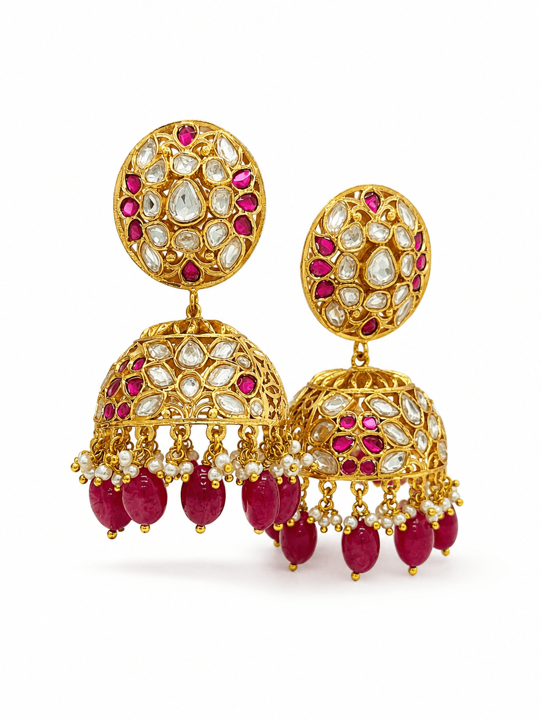 Heritage Ruby Kundan Hasli Choker Set - Suramya Designs