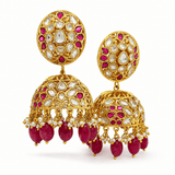 Heritage Ruby Kundan Hasli Choker Set - Suramya Designs