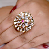 Heritage Ruby Mandala Ring - Suramya