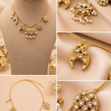 Indian Charms Necklace and earings - Suramya