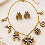 Indian Charms Necklace and earings - Suramya