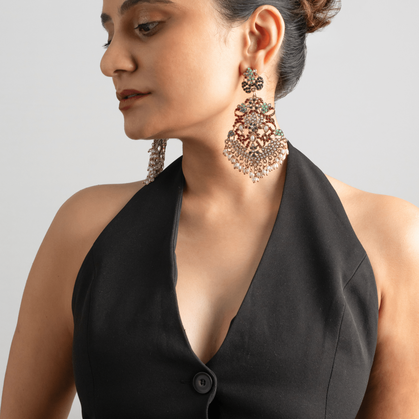 Jadau Statement Earrings - Suramya