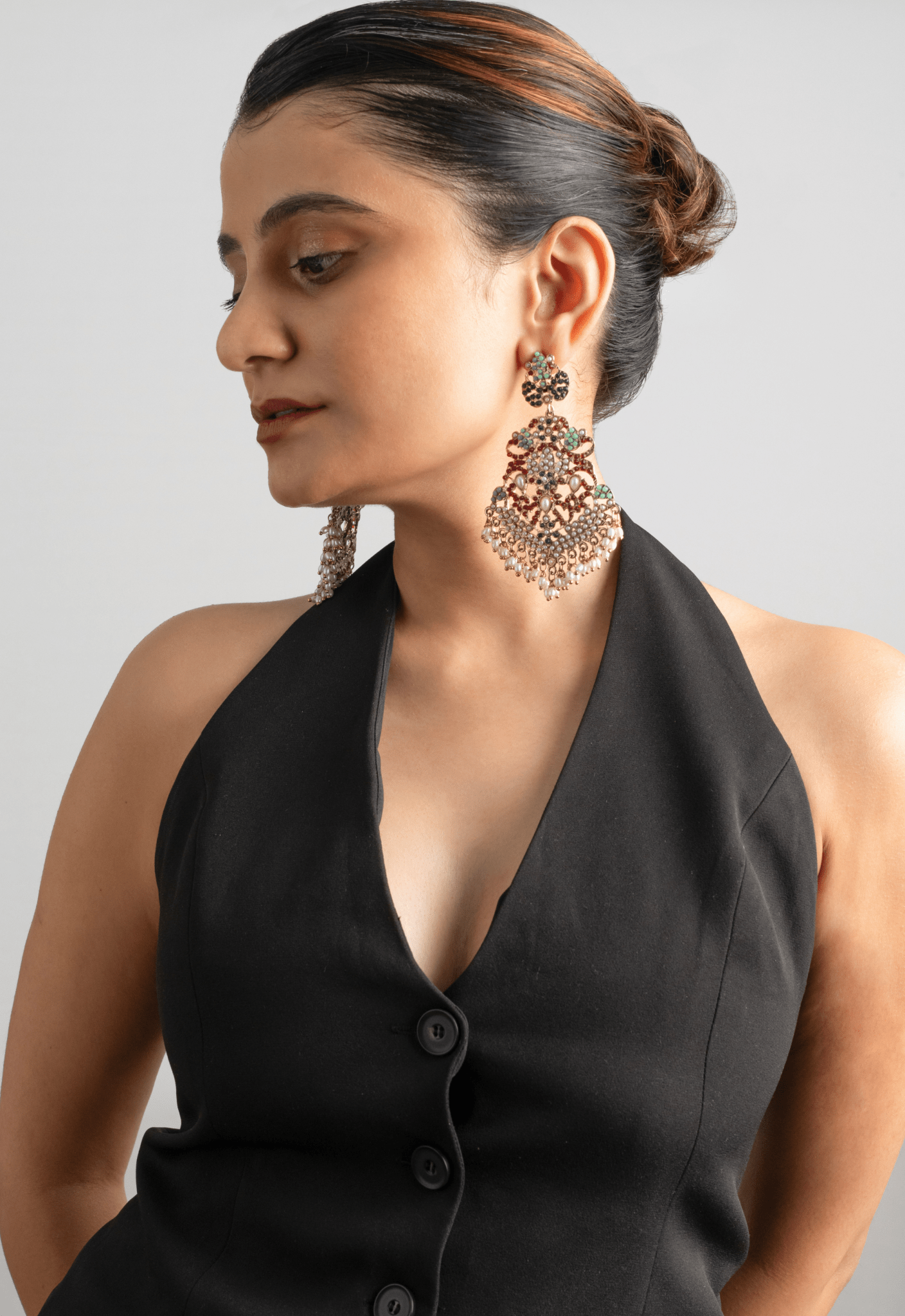 Jadau Statement Earrings - Suramya