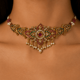 Jadua Navratan Kundan Choker Set - Suramya