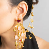 Kashmiri earring with earchains - Suramya