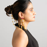 Kashmiri earring with earchains - Suramya