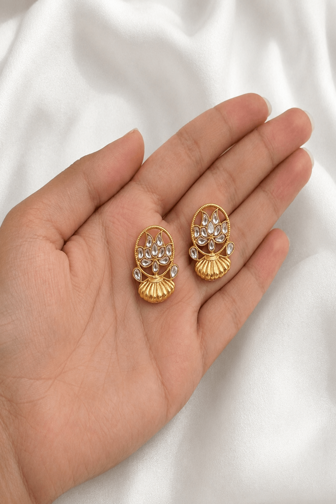 Lotus necklace Necklace Set (Necklace & Earrings) - Suramya