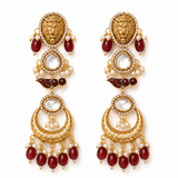 Maharani Lion Motif Chandbalis - Suramya Designs