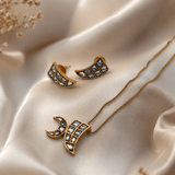 Moonlit Dagger Kundan Pendant Set - Suramya Designs