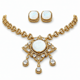 Moonstone & Victorian Necklace Set - Suramya Designs