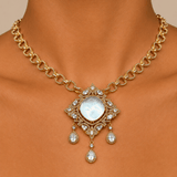 Moonstone & Victorian Necklace Set - Suramya Designs
