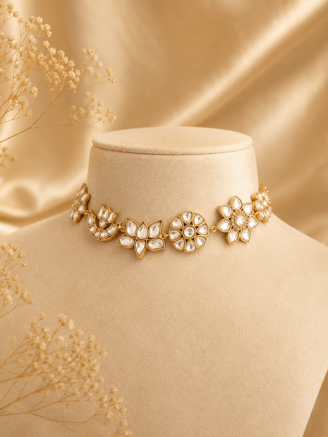 Mrinalini Kundan Necklace - Suramya Designs