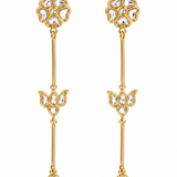 Padma Kundan Drop Earrings – Red & White - Suramya Designs