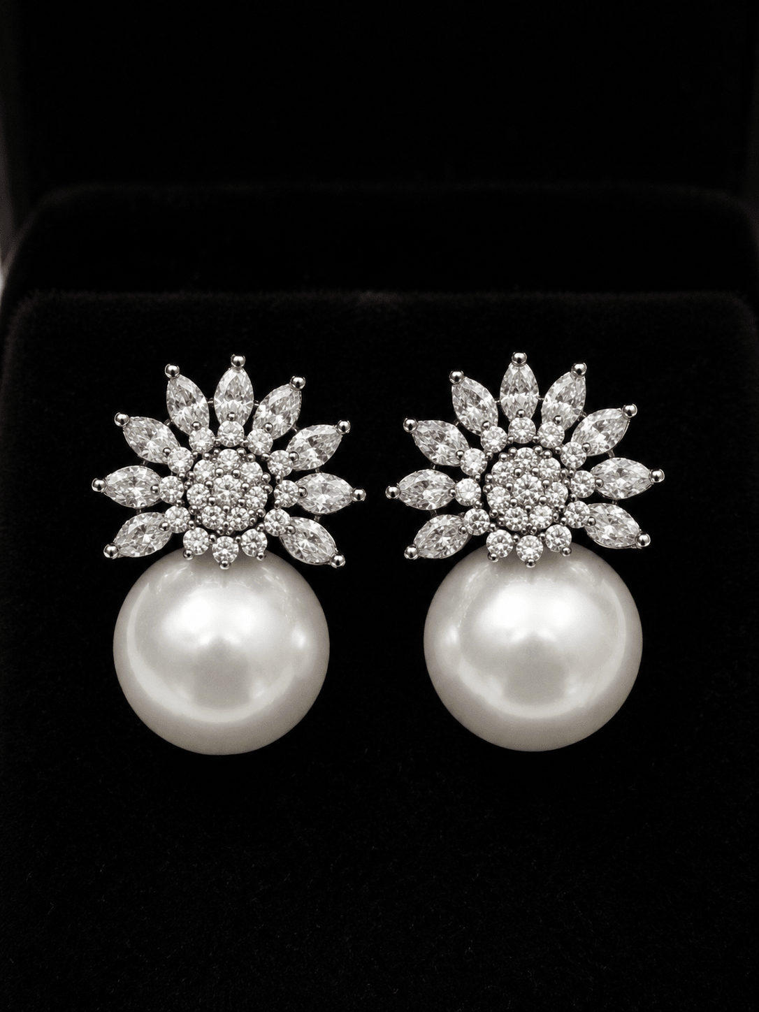 Pearl Blossom Earrings - Suramya Designs